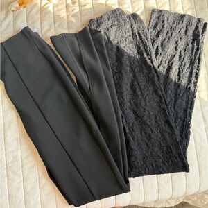 Zara split leggings and lace pants bundle